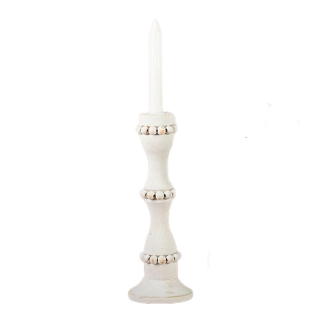 White Taper Candle Holder - LARGE