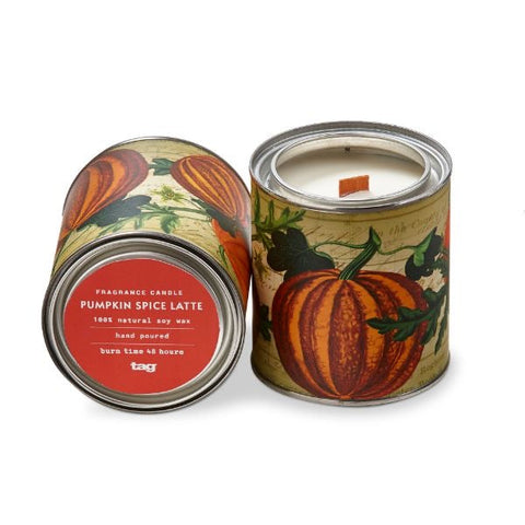 3" X 3.5" Pumpkin Spice Latte Tin Candle