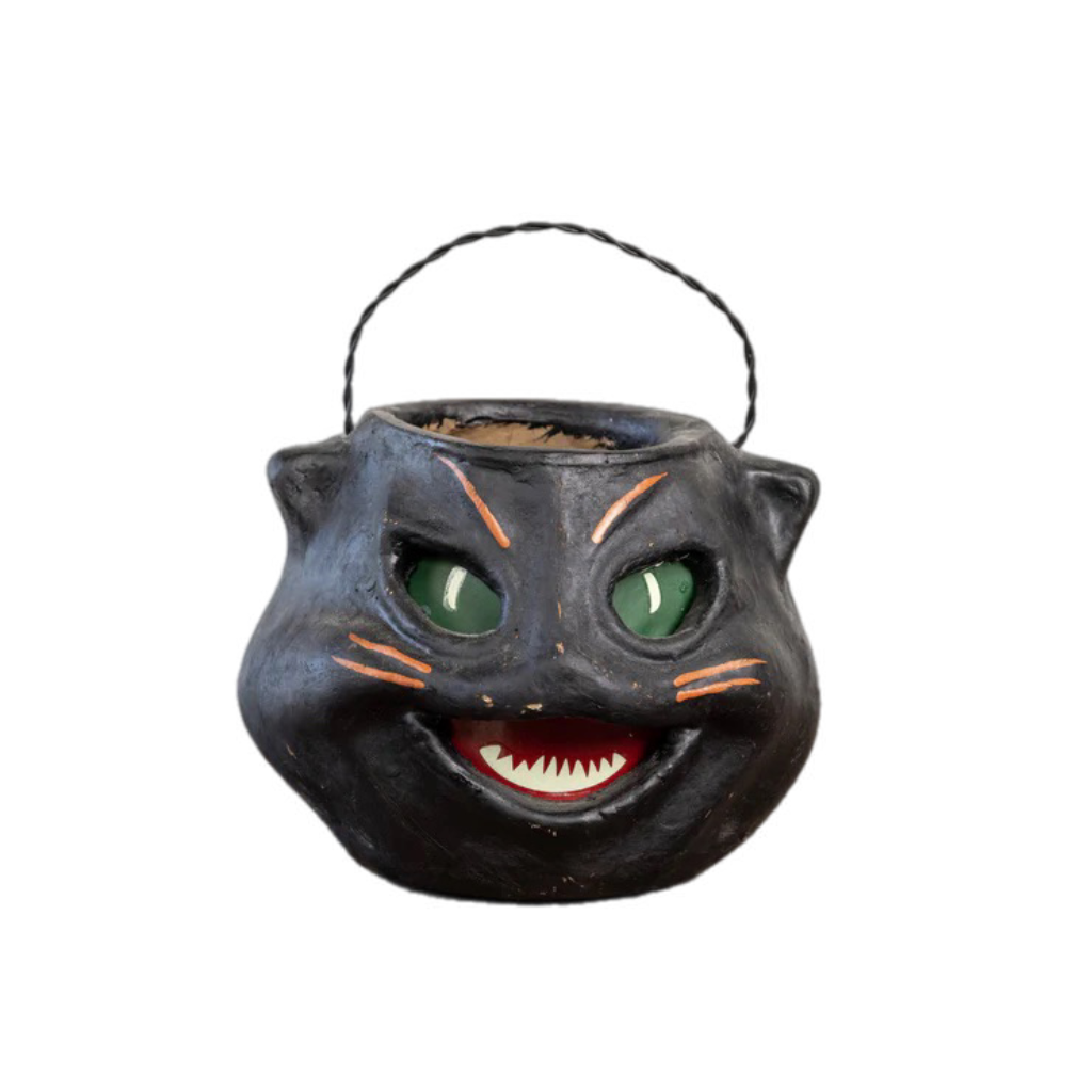 Black Cat Head Candy Bucket