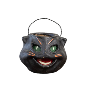 Black Cat Head Candy Bucket