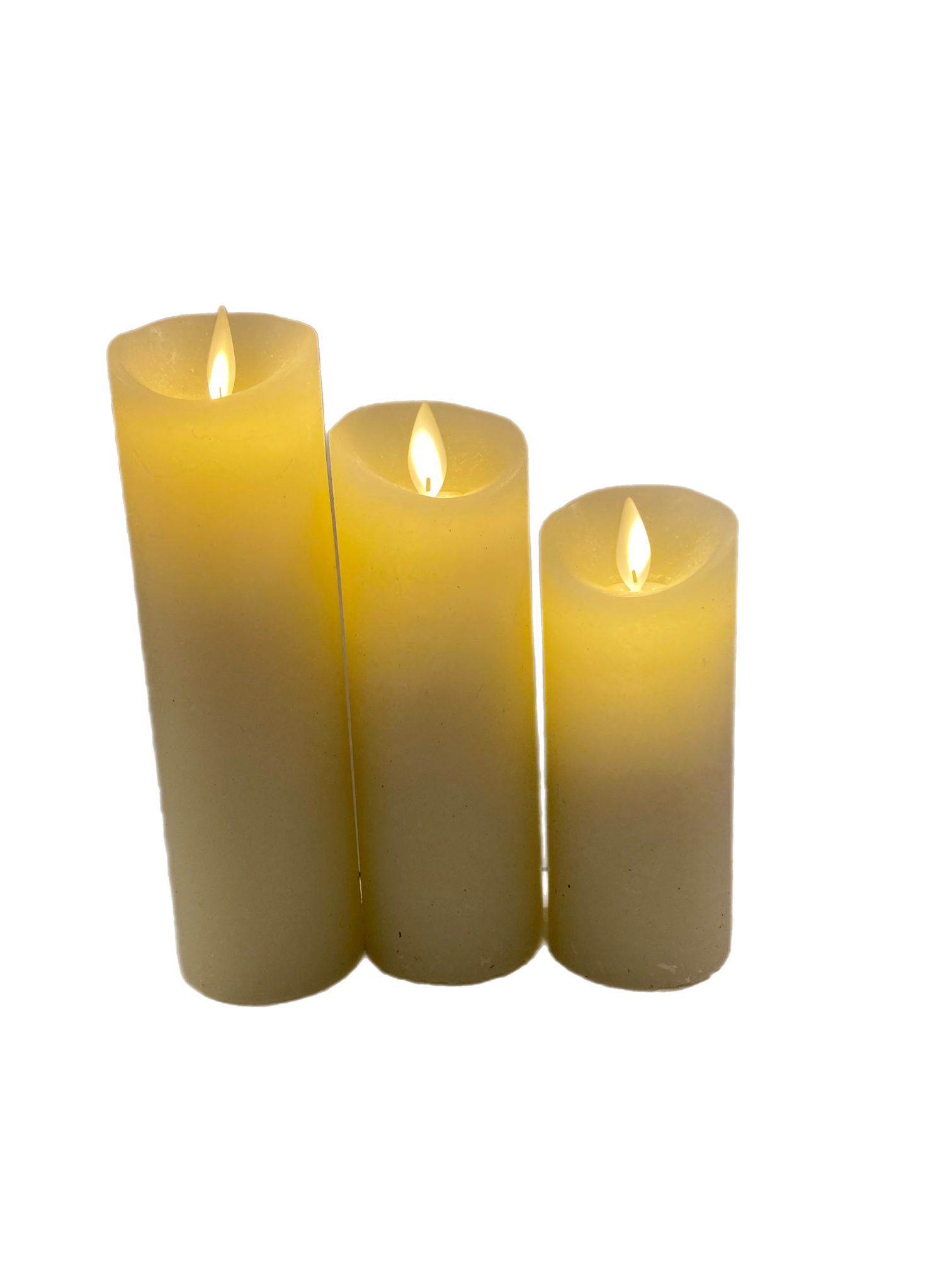 Assorted Slim Pillar Flameless Candle: Cream, INDIVIDUALLY SOLD