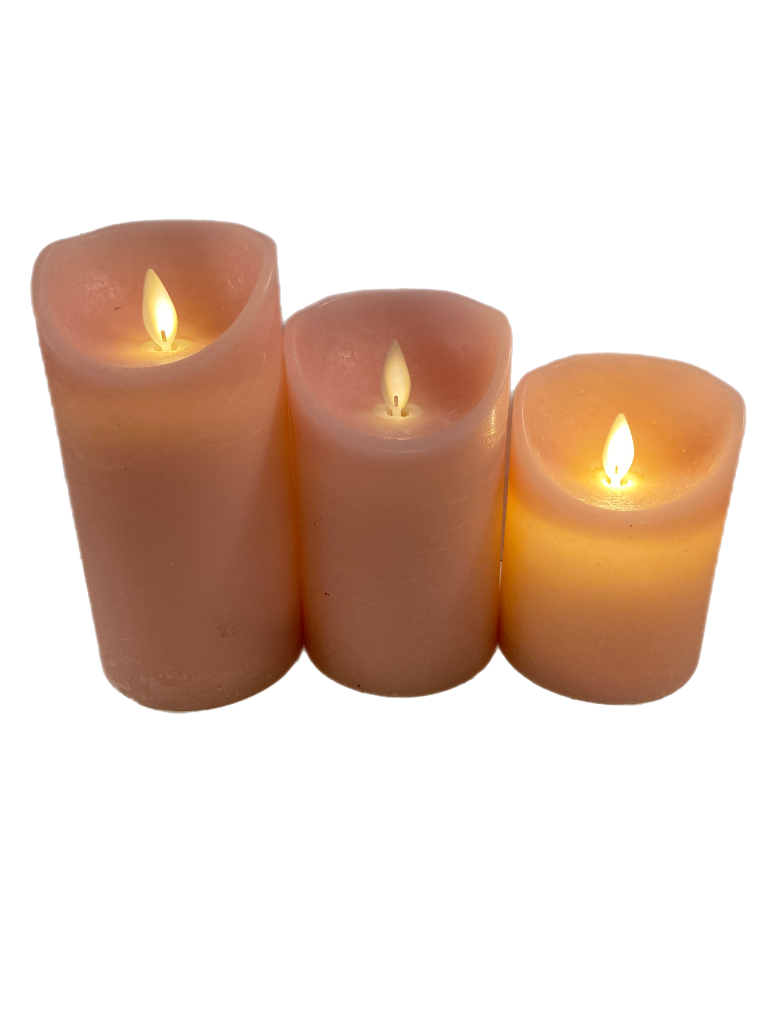 Assorted Wide Pillar Flameless Candle: Pink, INDIVIDUALLY SOLD