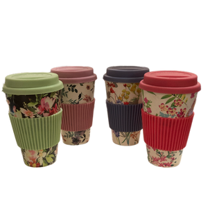 Assorted Bamboo Travel Mug, INDIVIDUALLY SOLD