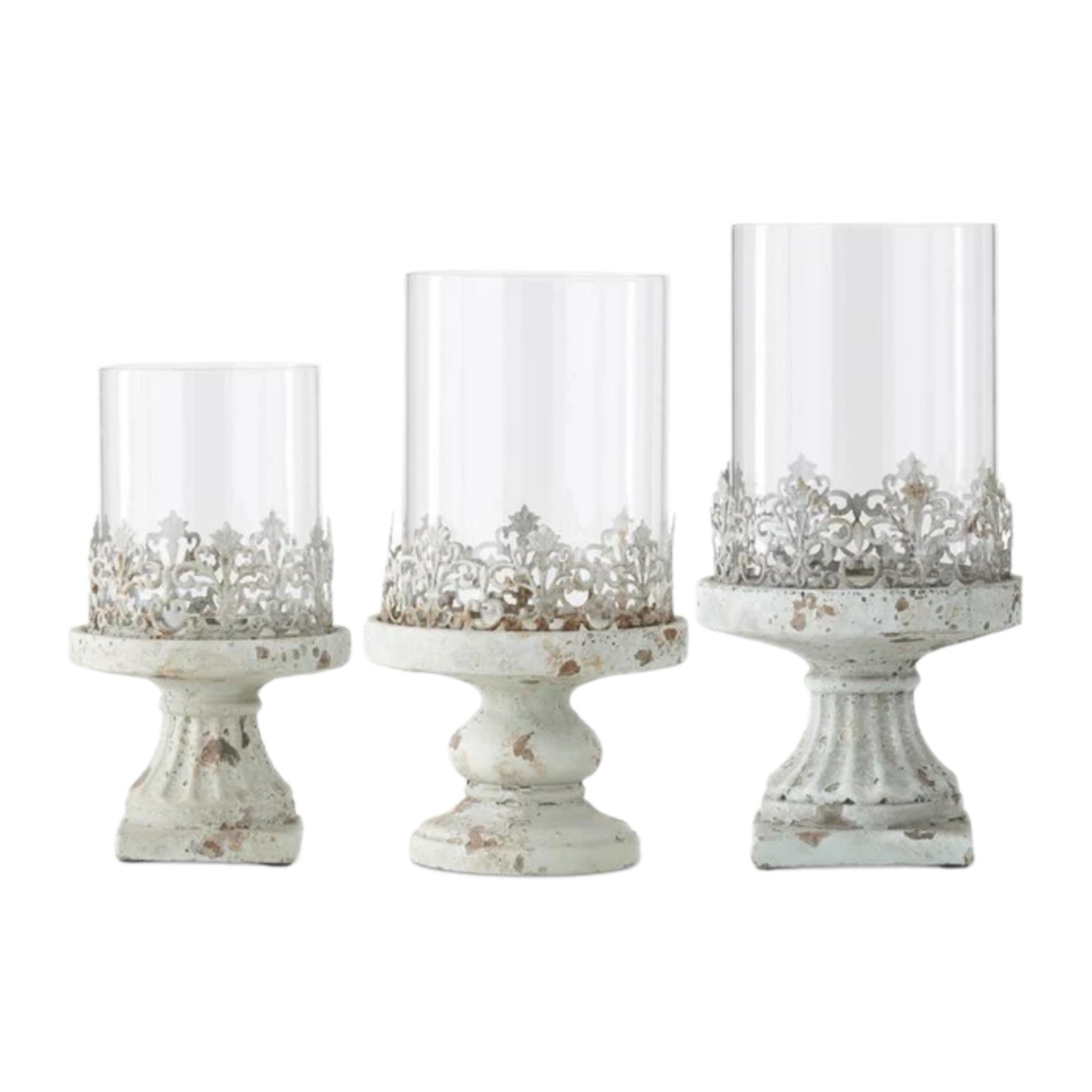 Assorted Hurricane Pillar Candle Holder, INDIVIDUALLY SOLD