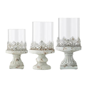 Assorted Hurricane Pillar Candle Holder, INDIVIDUALLY SOLD