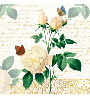 Luncheon Paper Napkin: Rose Lace