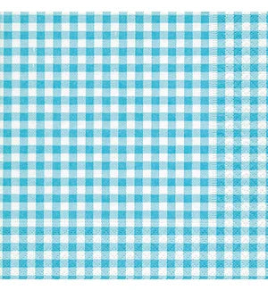 Luncheon Paper Napkin: Vichy Turquoise