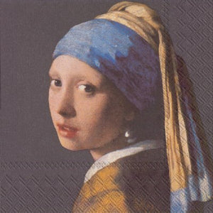 Lunch Paper Napkin: Girl With Pearl Earring