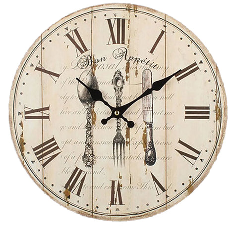 Round Cutlery Clock