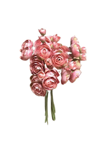 11" Pink Ranunculus Bouquet
