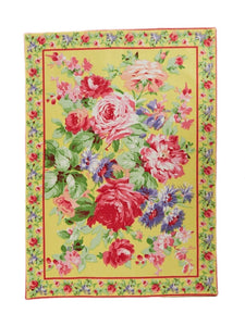April Cornell Cottage Rose Placemat Yellow, INDIVIDUALLY SOLD