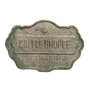 Embossed Coffee Shoppe Sign