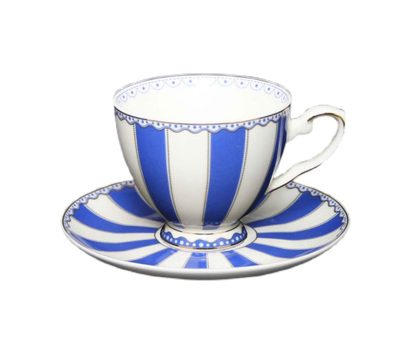 Striped Tea Cup And Saucer