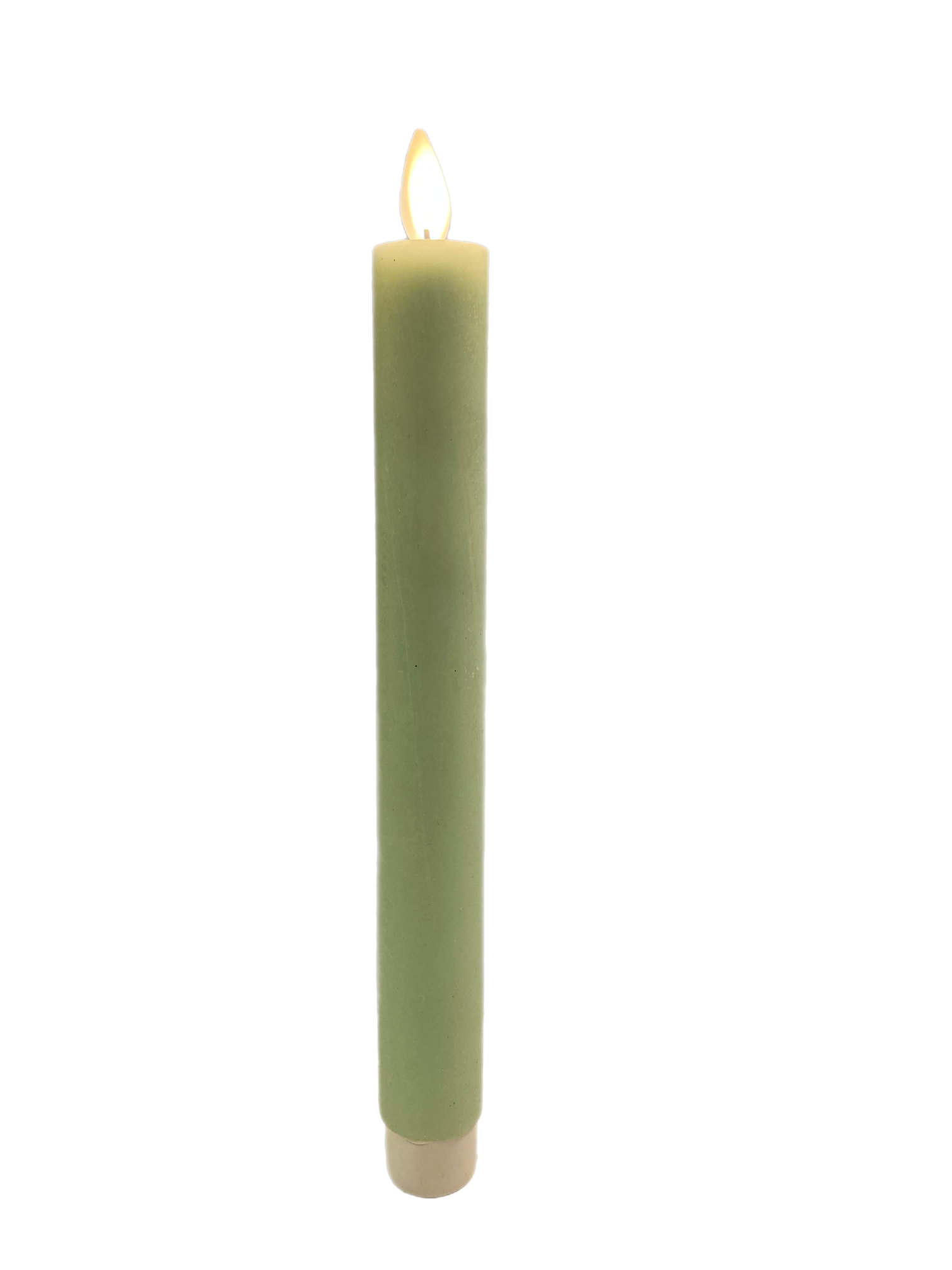 7" X 1" Taper Flameless Candle: Green