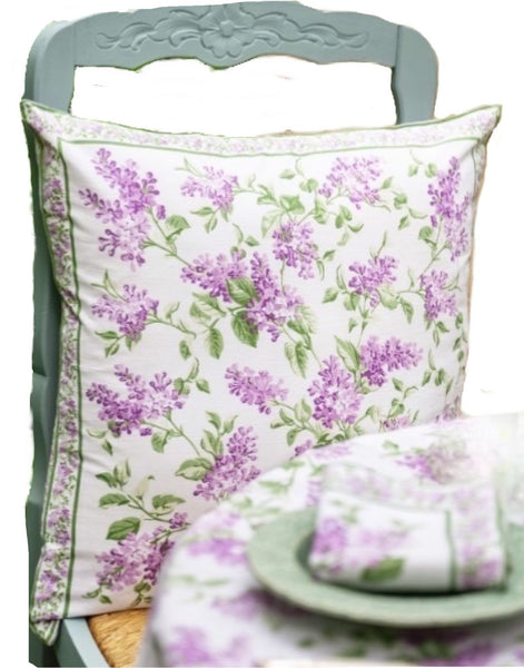 April Cornell Lilac Pillow, Ecru