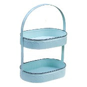 Blue Oval 2 Tier Tray